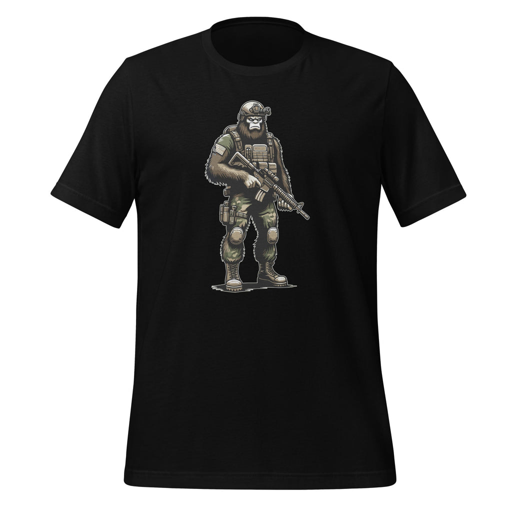 Cute Bigfoot Sasquatch Funny Military Cryptid Unisex T-Shirt product image 1