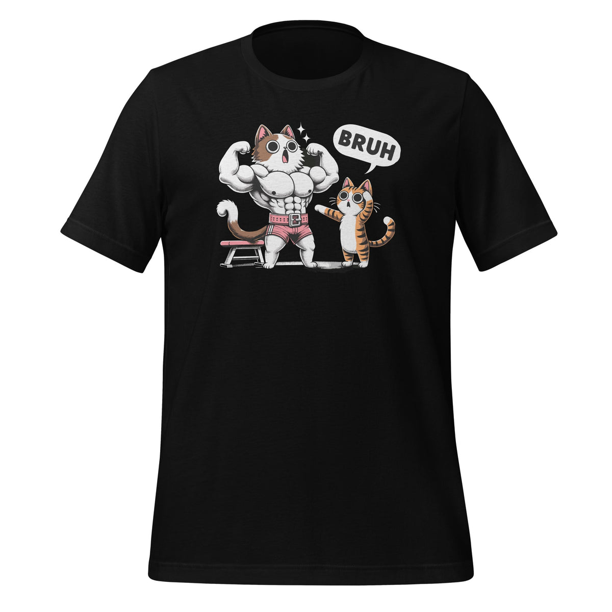 Gym Cats Bruh Meme Training Saying Jokes Animal Unisex product image 1
