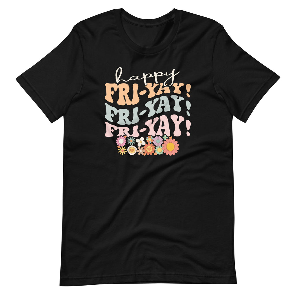 Happy Fri-Yay Friday Lovers Fun Teacher Retro Groovy Unisex product image 2