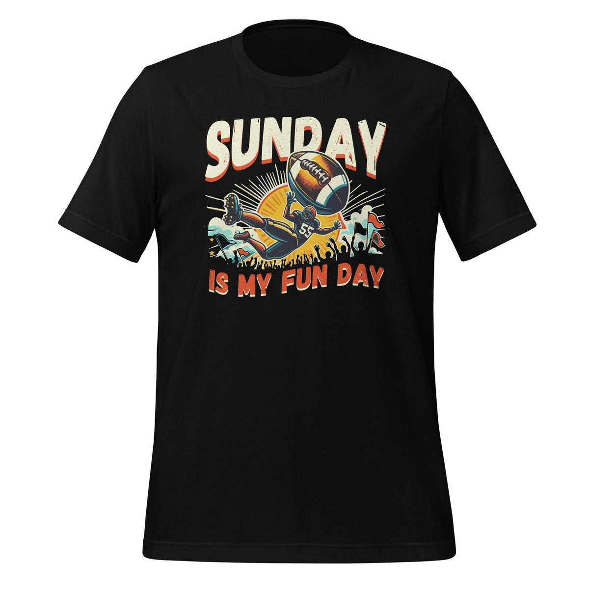Sunday Is My Fun Day Funny Football Art Saying Unisex product image 1