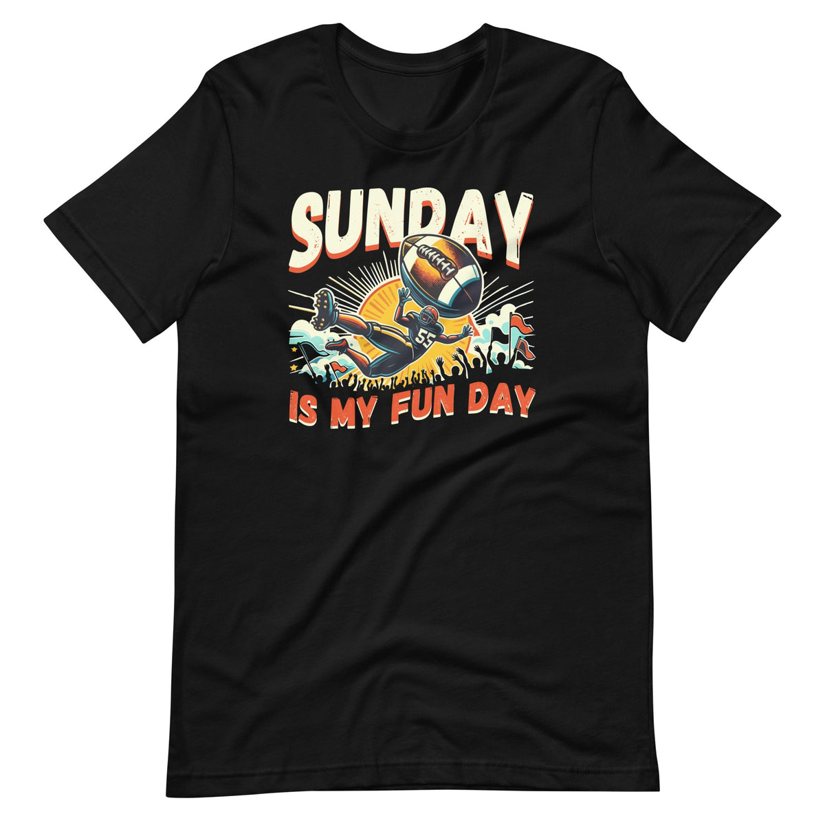 Sunday Is My Fun Day Funny Football Art Saying Unisex product image 2