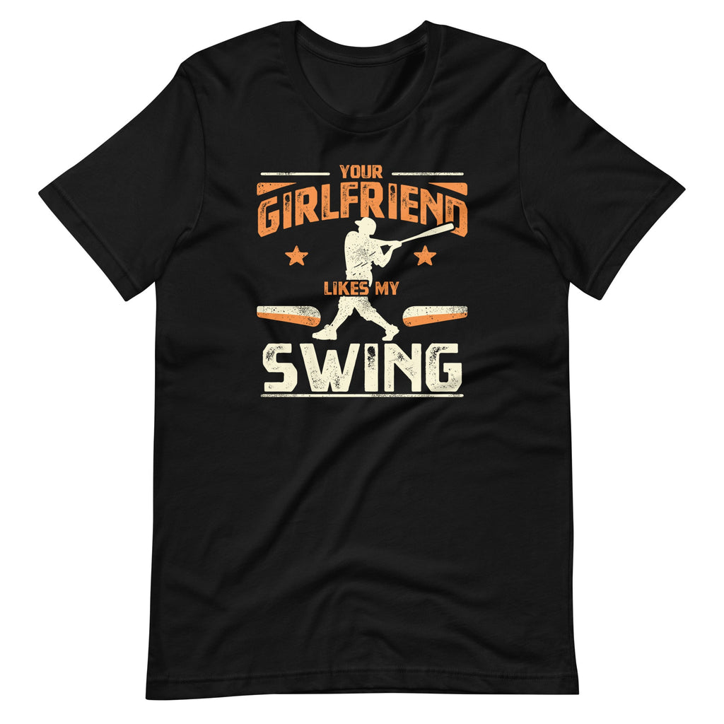 Your Girlfriend Likes My Swing Baseball Lover Funny Vintage product image 2