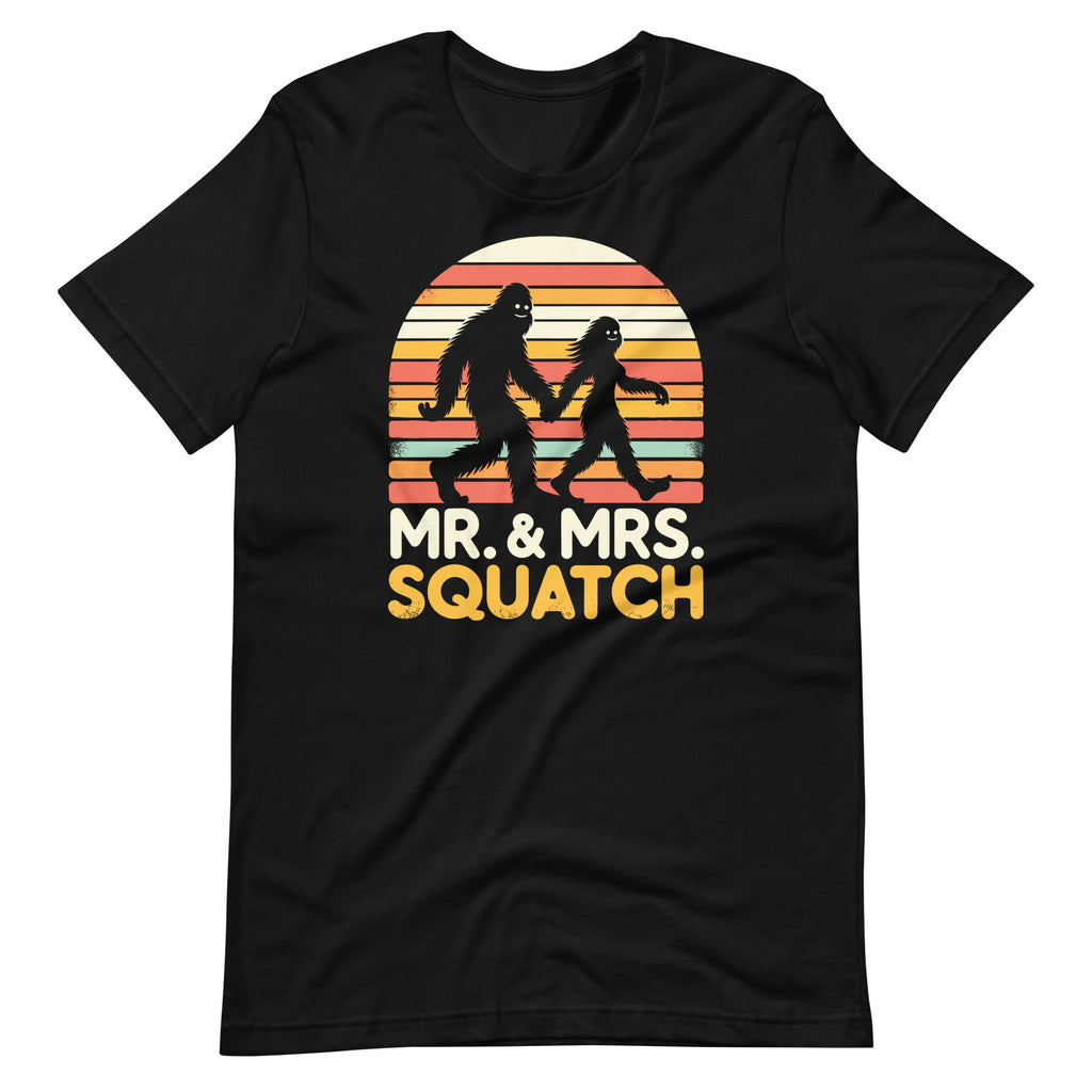 Mr and Mrs Bigfoot Sasquatch Funny Believers Unisex T-Shirt product image 2