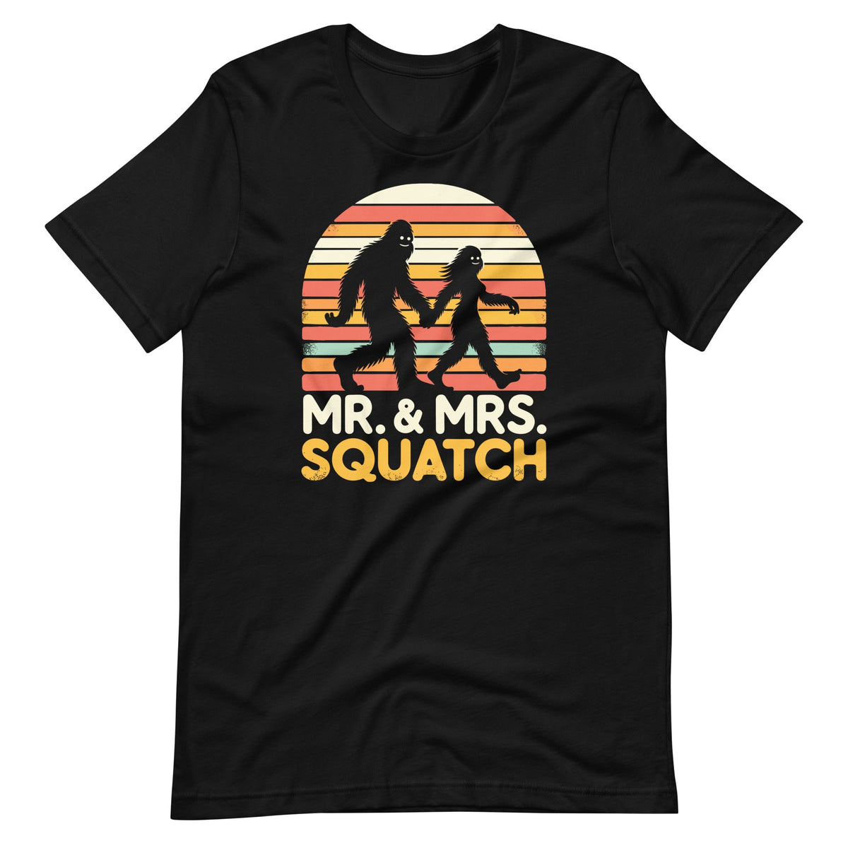 Mr and Mrs Bigfoot Sasquatch Funny Believers Unisex T-Shirt product image 2