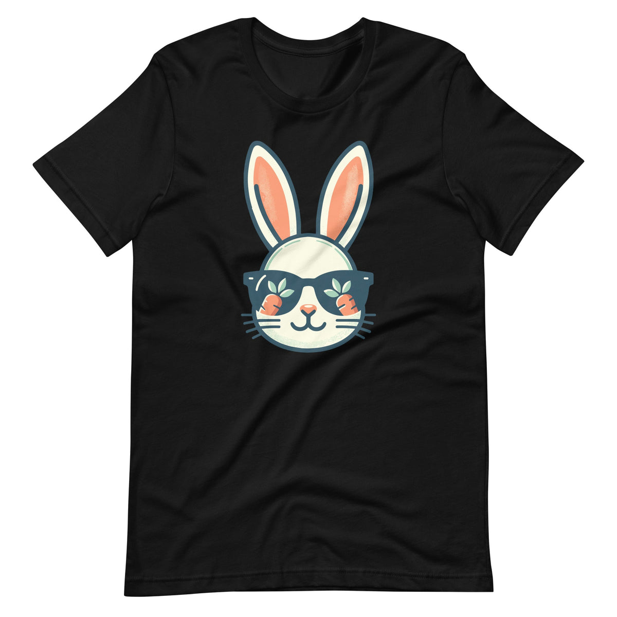Bunny Face Easter Day Sunglasses Carrot Unisex T-Shirt product image 2