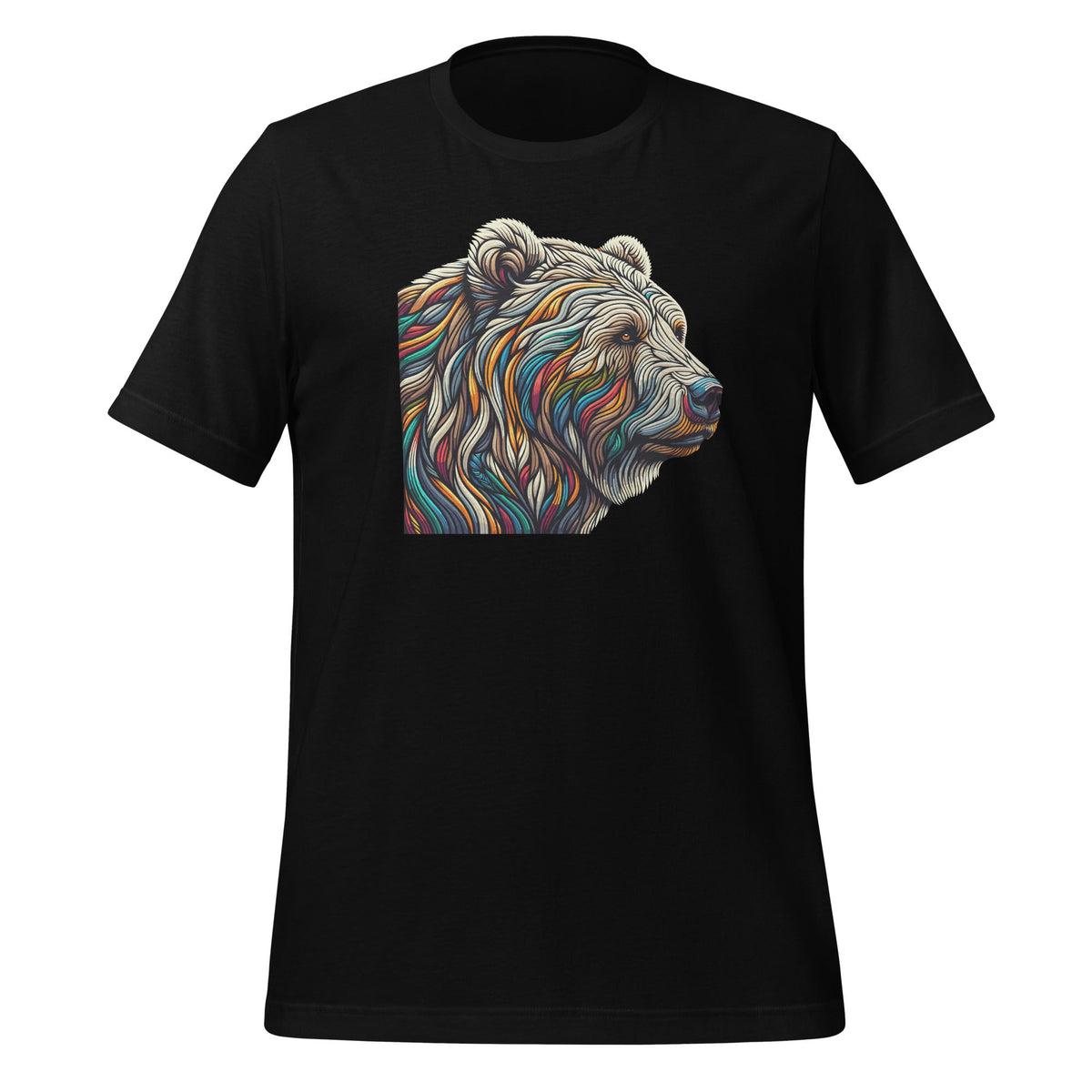 Grizzly Bear Colorful Art Animal Zoo Lovers Unisex T-Shirt product image 1