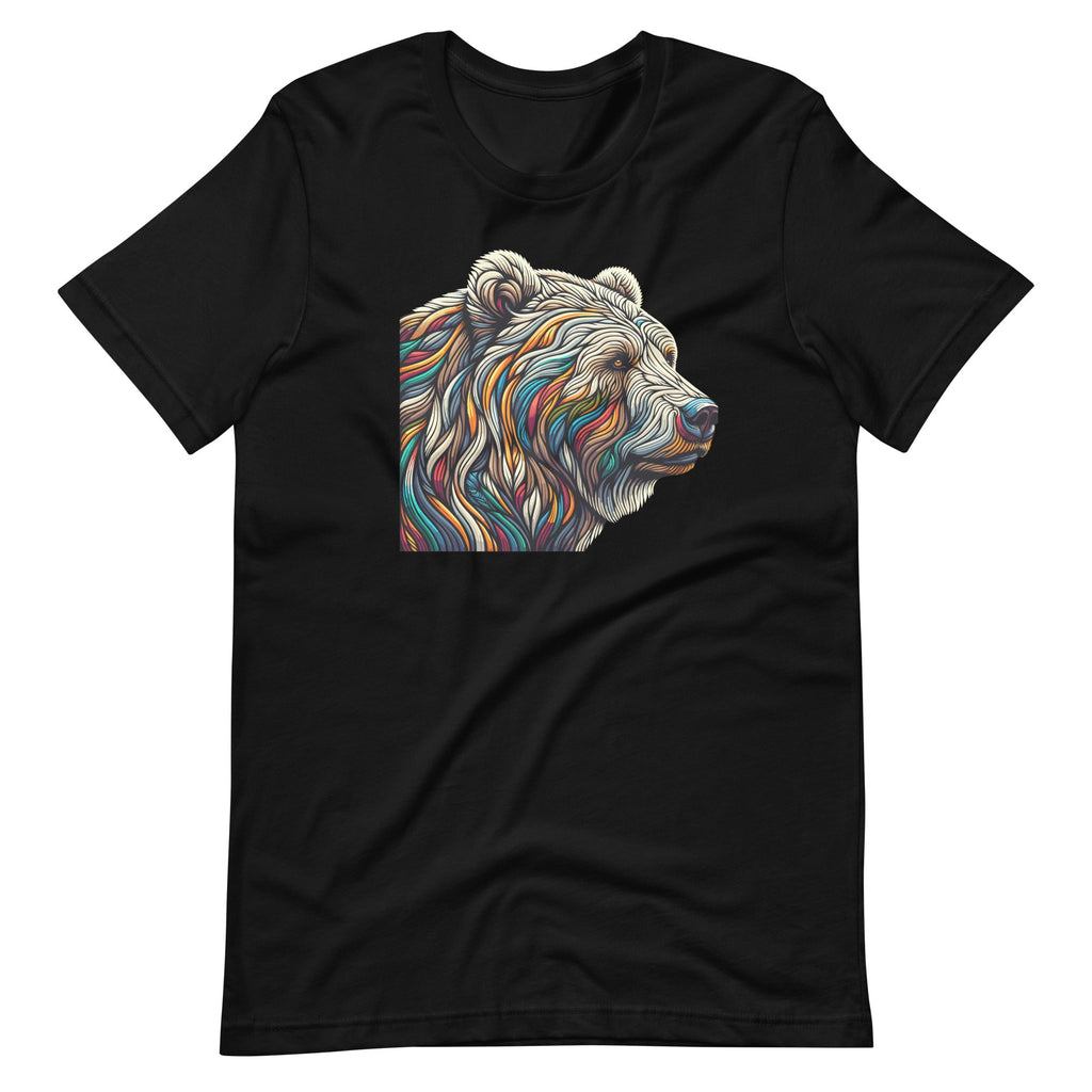 Grizzly Bear Colorful Art Animal Zoo Lovers Unisex T-Shirt product image 2
