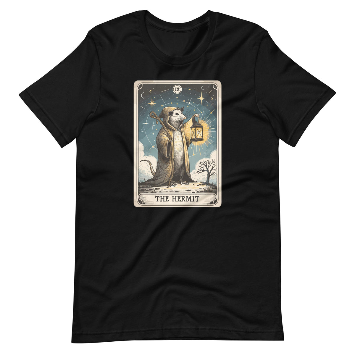 IX Hermit Funny Opossum Witch Tarot Card Possum Unisex product image 2