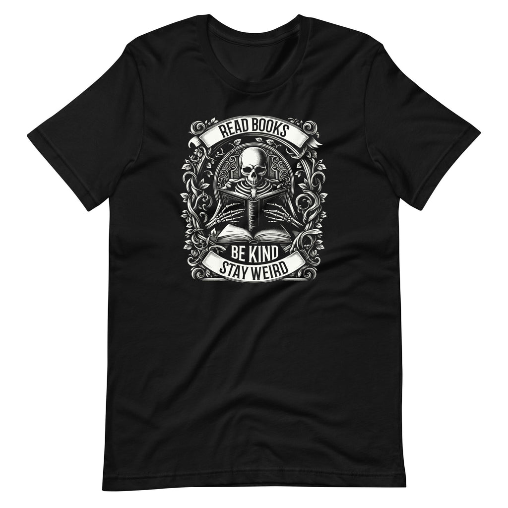 Read Books Be Kind Stay Weird Skeleton Reading Book Lover product image 2