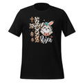 He Is Risen Leopard Cross Bunny Easter Day Christian Faith product image 1