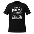 Just A Boy Who Loves Airplanes Airplane Pilot Lovers Unisex product image 1