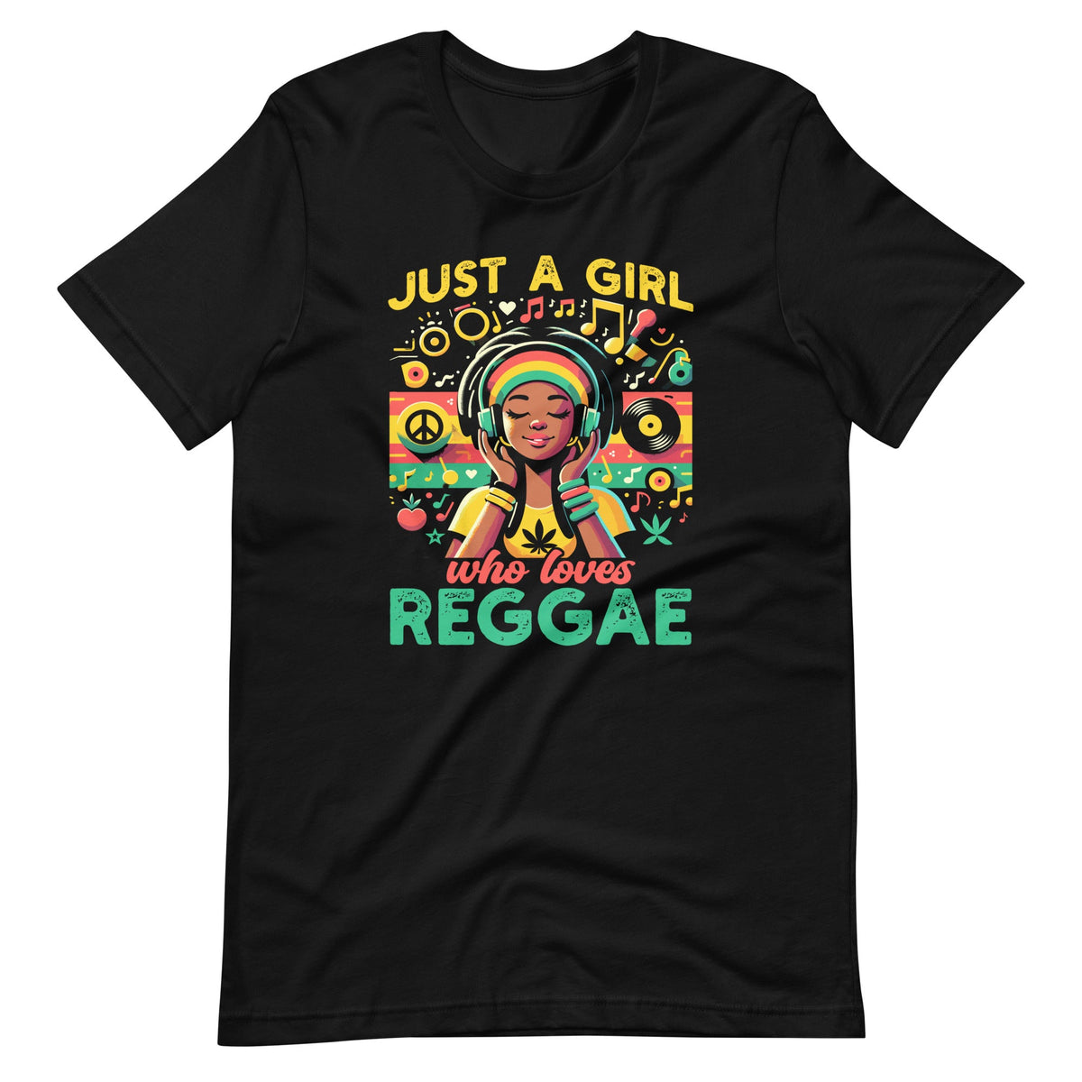 Just A Girl Who Loves Reggae Jamaican Music Funny Rasta product image 2