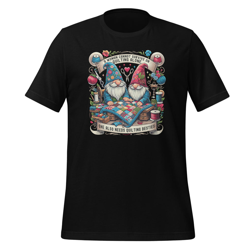 A Woman Cannot Survive On Quilting Alone Gnomes Besties product image 1