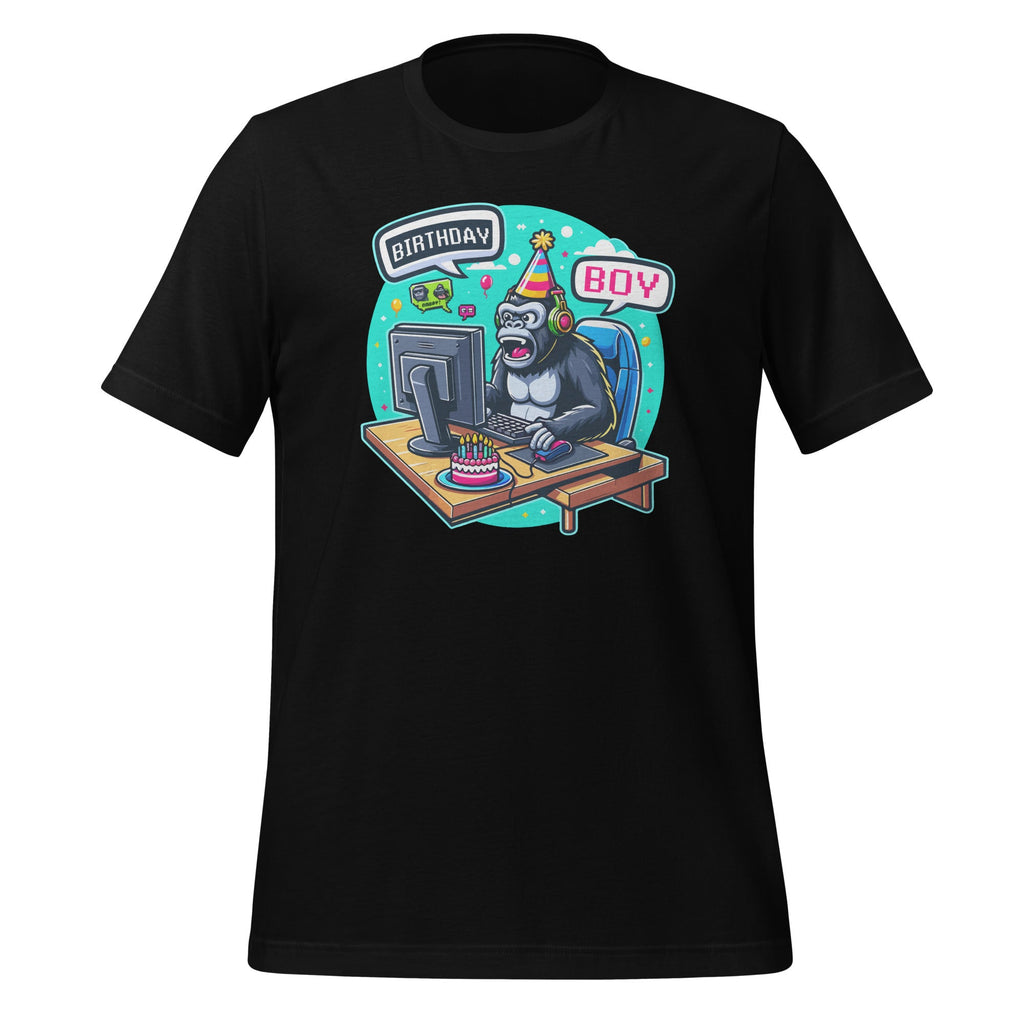 Gorilla Birthday Decorations Gamer Game Meme Unisex T-Shirt product image 1