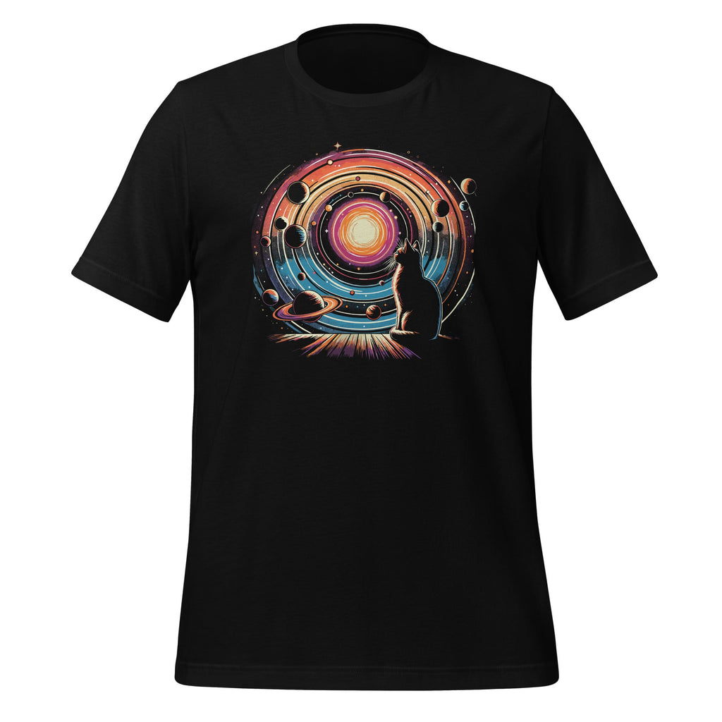 Cat Staring at Planet Saturn Space Fans Kitten Lovers product image 1