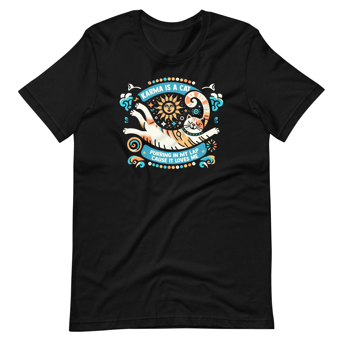 Karma Is Cat Purring In My Lap Cause It Loves Me Funny product image 2