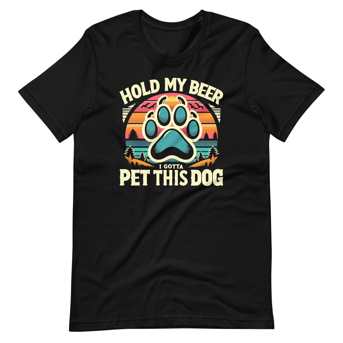 Hold My Beer I Gotta Pet This Dog Funny Drink Retro Vintage product image 2