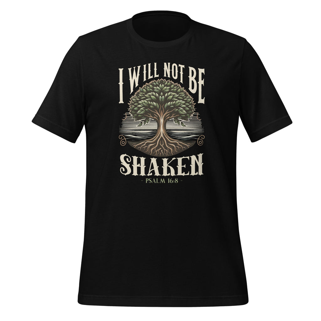 I Will Not Be Shaken Psalms 16 8 Bible Verse Saying Unisex product image 1