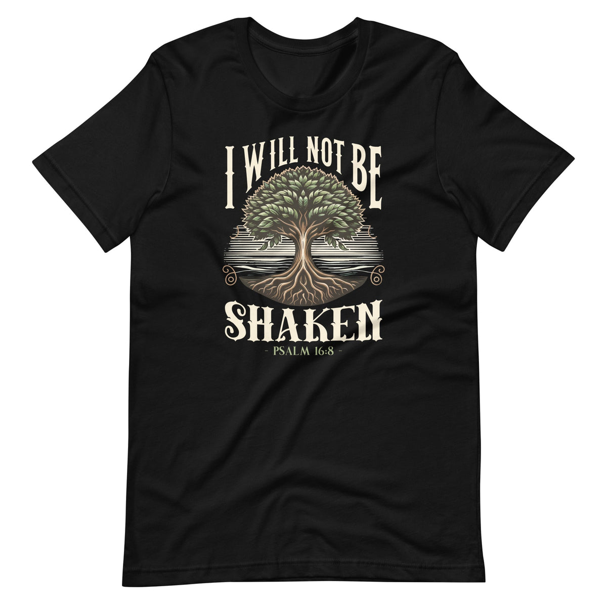I Will Not Be Shaken Psalms 16 8 Bible Verse Saying Unisex product image 2