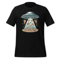 UFO Alien Eating Pizza Abduction Funny Food Lovers Unisex product image 1