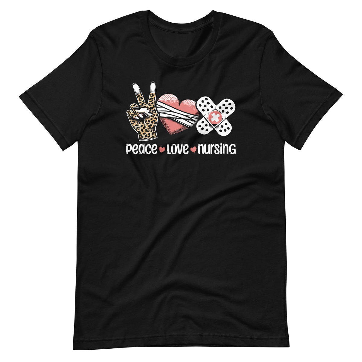 Peace Love Nursing Leopard Cute Nurse CNA Life Unisex product image 2