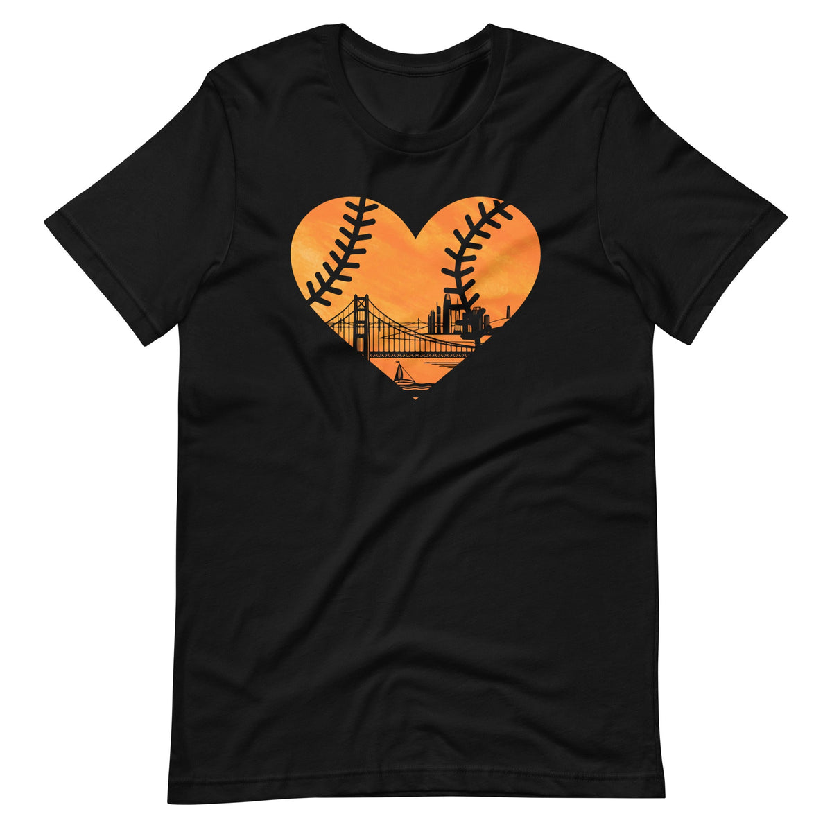 US State San Francisco Baseball Vintage Heart Unisex t-shirt product image 2