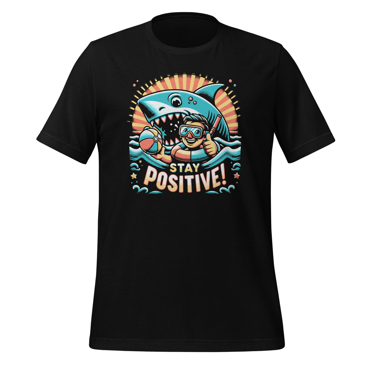 Stay Positive Shark Lover Wildlife Ocean Sea Fans Unisex product image 1