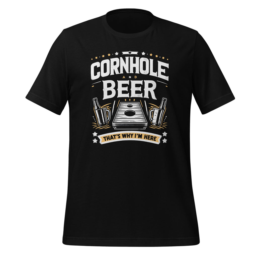 Cornhole And Beer That's Why I'm Here Funny Saying Unisex product image 1