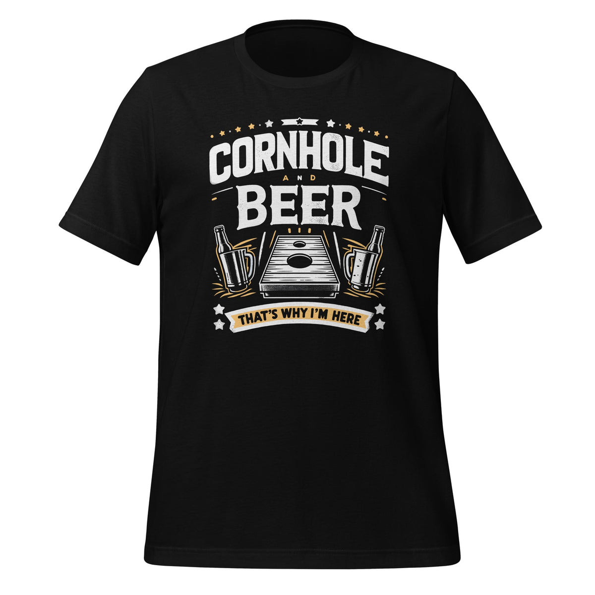 Cornhole And Beer That's Why I'm Here Funny Saying Unisex product image 1
