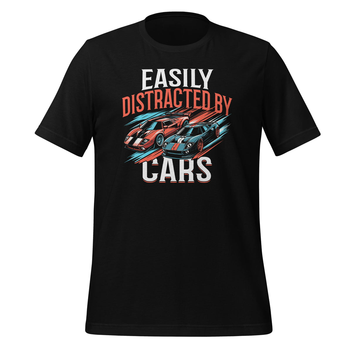 Easily Distracted By Cars Racing Fans Driver Unisex T-Shirt product image 1