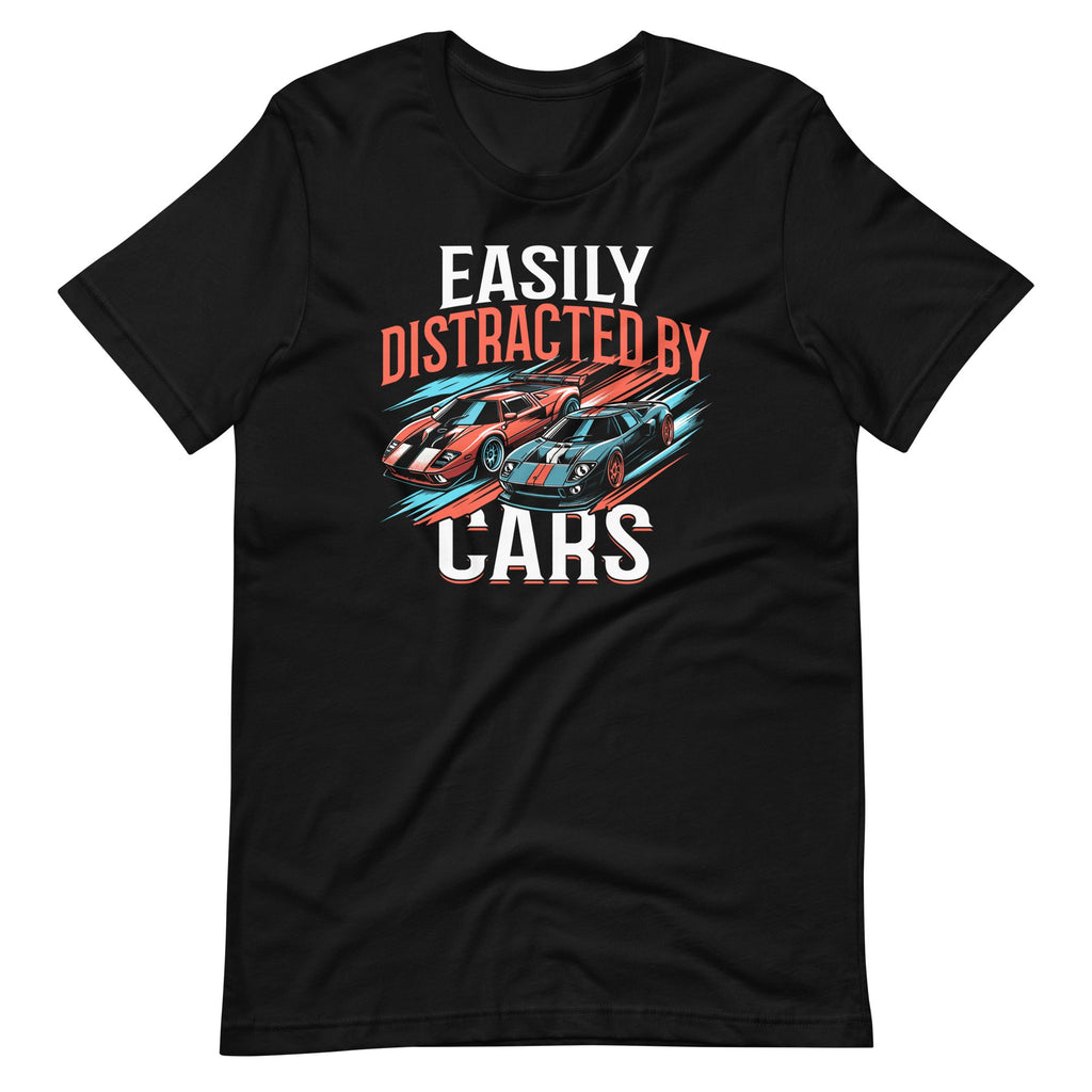 Easily Distracted By Cars Racing Fans Driver Unisex T-Shirt product image 6