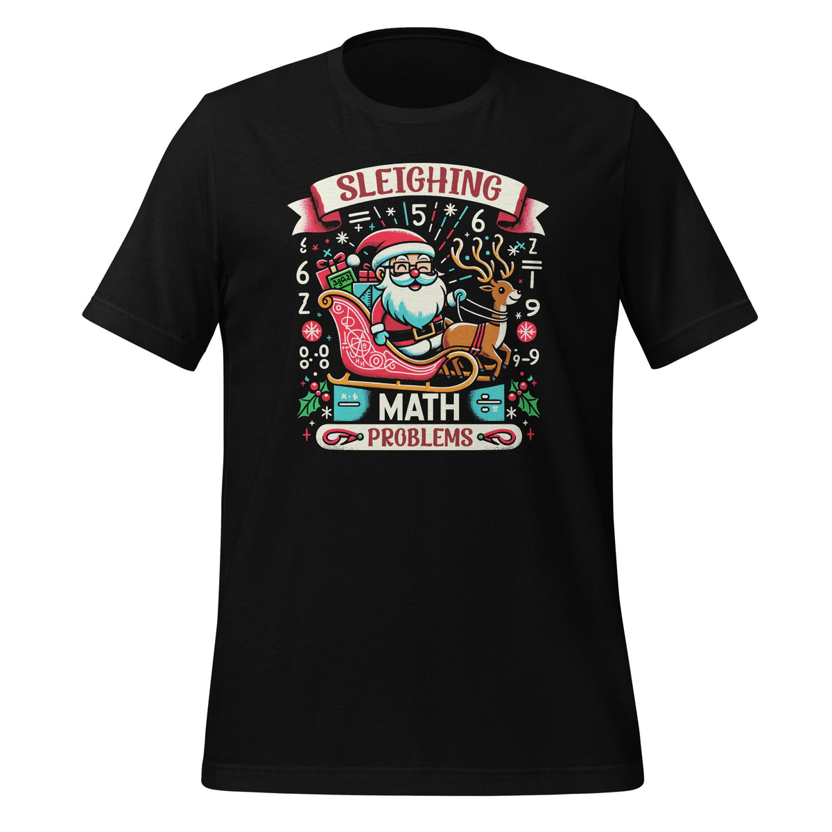 Sleighing Santa Math Problems Funny Christmas Teacher product image 1