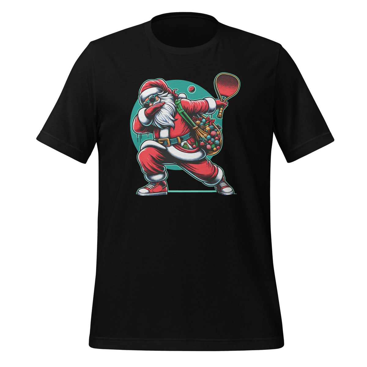Funny Playing Pickleball Christmas Dabbing Santa Unisex product image 1