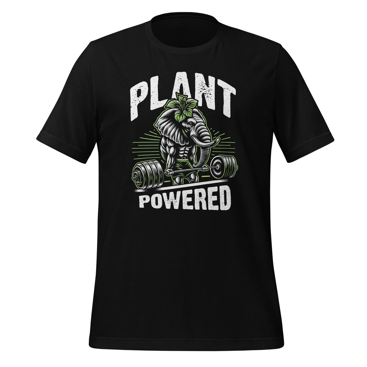 Plant Powered Vegan Elephant Funny Veganism Living Unisex product image 1