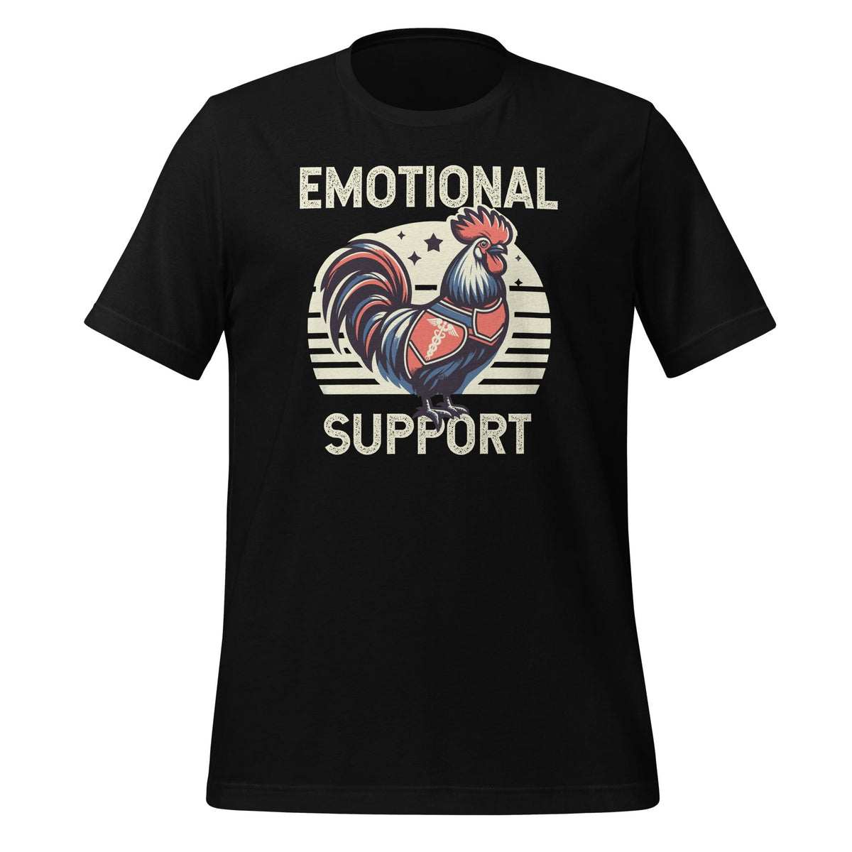 Chicken Emotional Support Funny Saying Unisex T-Shirt product image 1