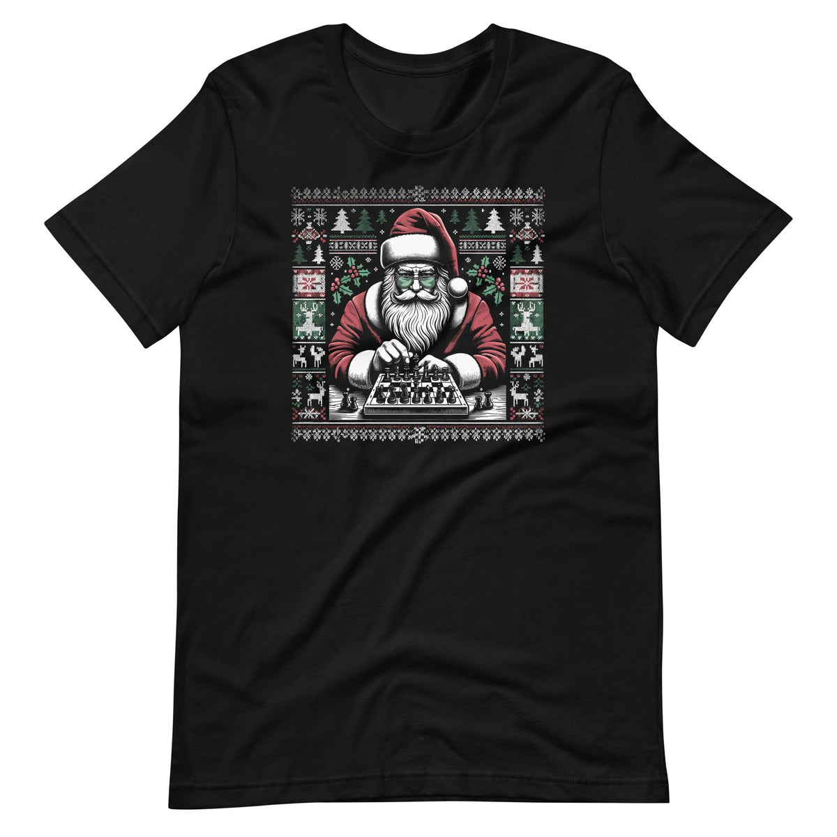 Christmas Santa Playing Chess Ugly Xmas Unisex T-Shirt product image 6