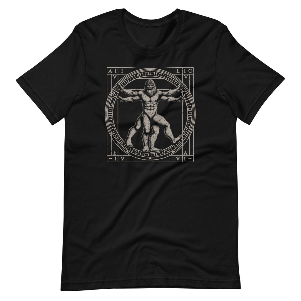 Bigfoot Vitruvian Man Funny Sasquatch Art Unisex T-Shirt product image 6