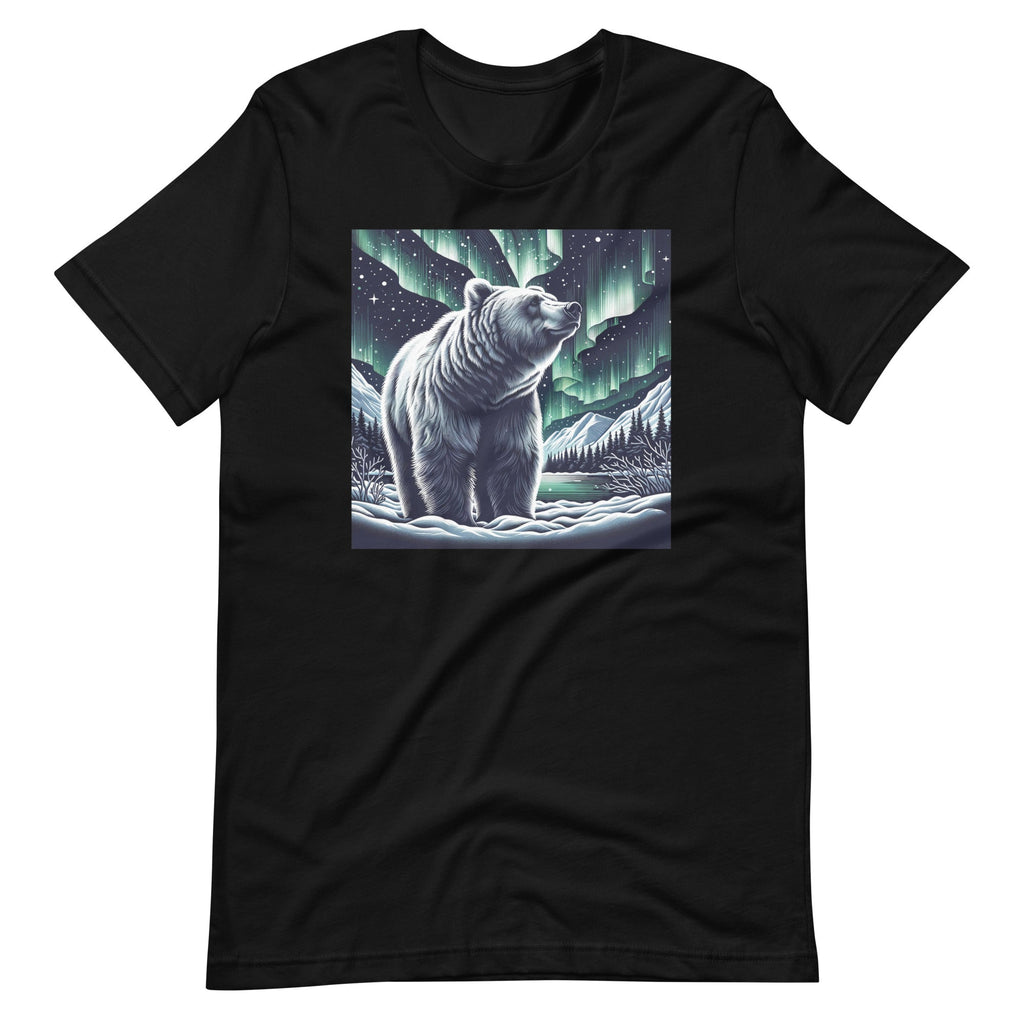 Grizzly Bear Standing Proud In Snow With Borealis Unisex product image 6