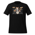 Funny Punk Kitten Drummer Cat Playing Drums Graphic Art product image 1