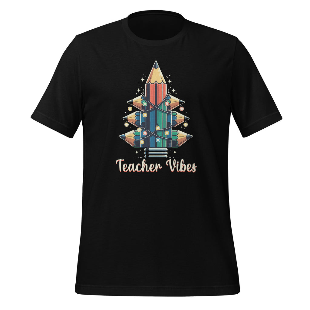 Teacher Student Vibes Christmas Pencil Tree Xmas Lights product image 1