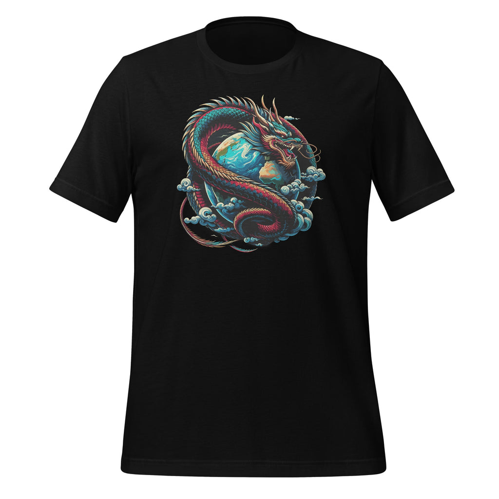 Dragon Wrapped Around Earth Year of Lunar New Unisex T-Shirt product image 1