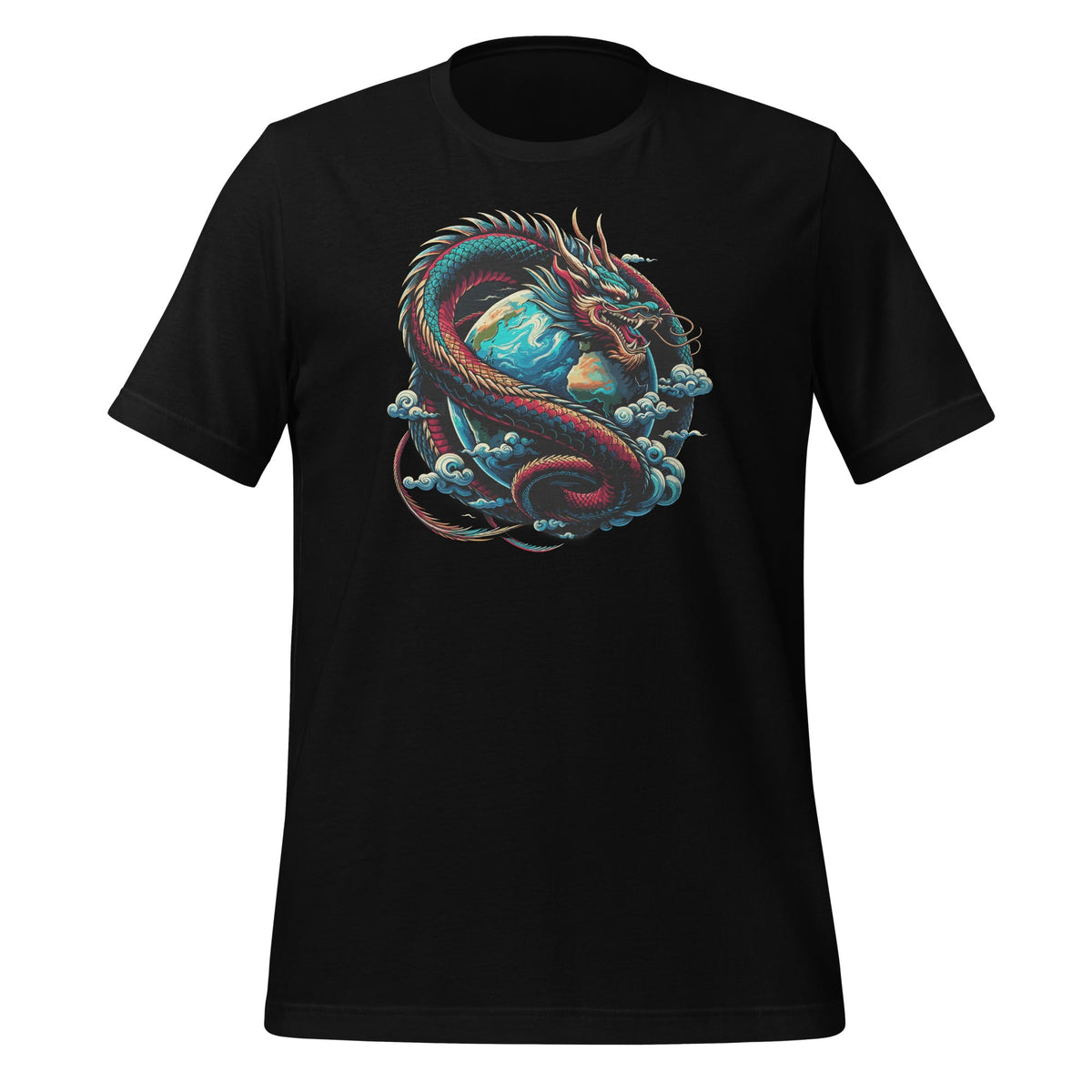 Dragon Wrapped Around Earth Year of Lunar New Unisex T-Shirt product image 1