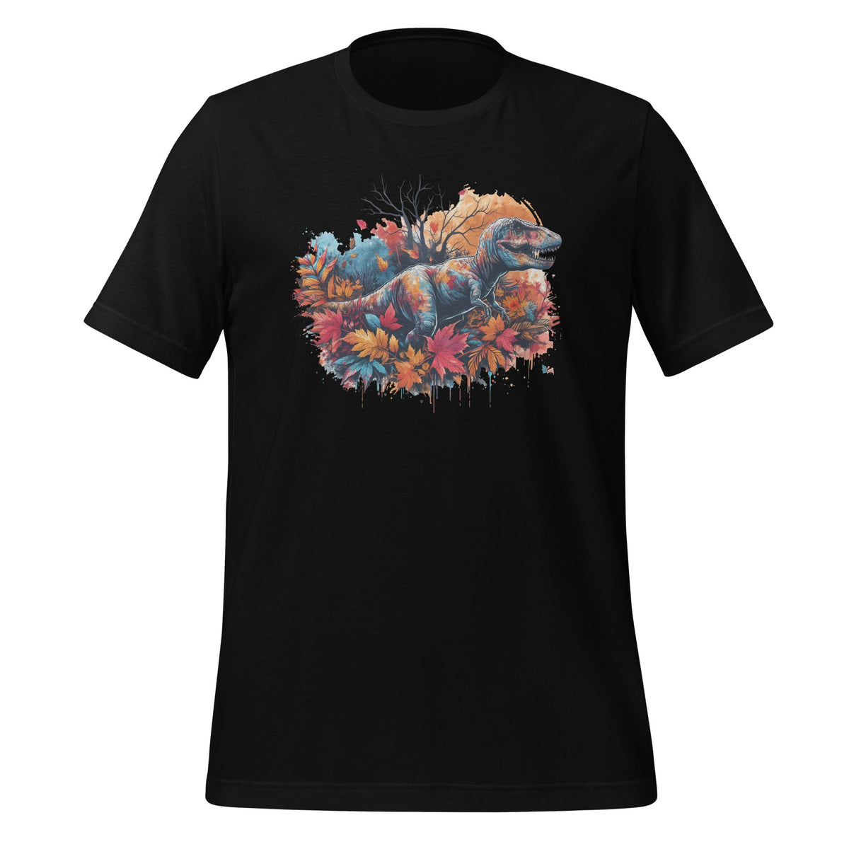 T-Rex Fall Leaves Thanksgiving Day Dinosaur Boys Girls product image 1
