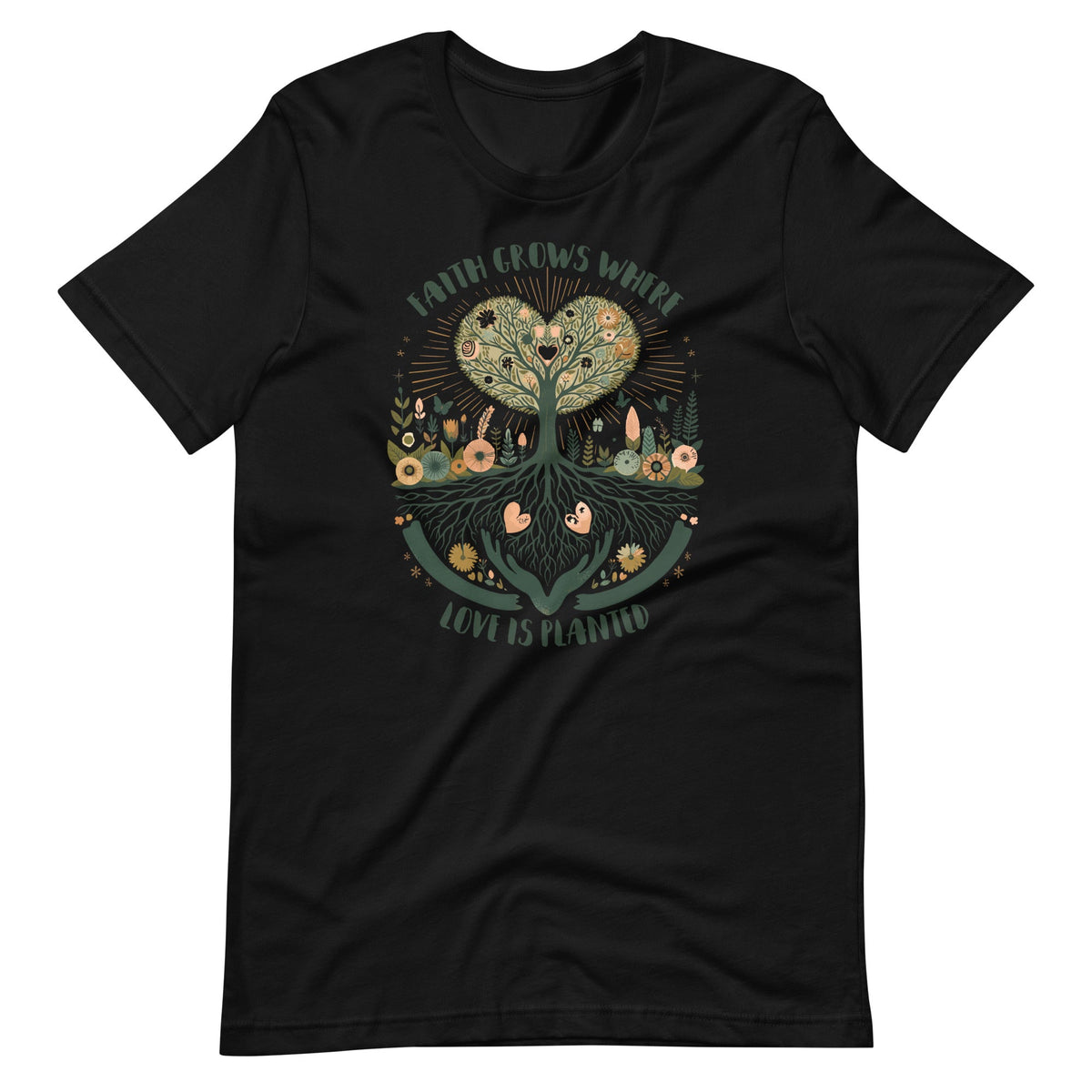 Faith Grows Where Love Is Planted Christian Saying Unisex product image 6