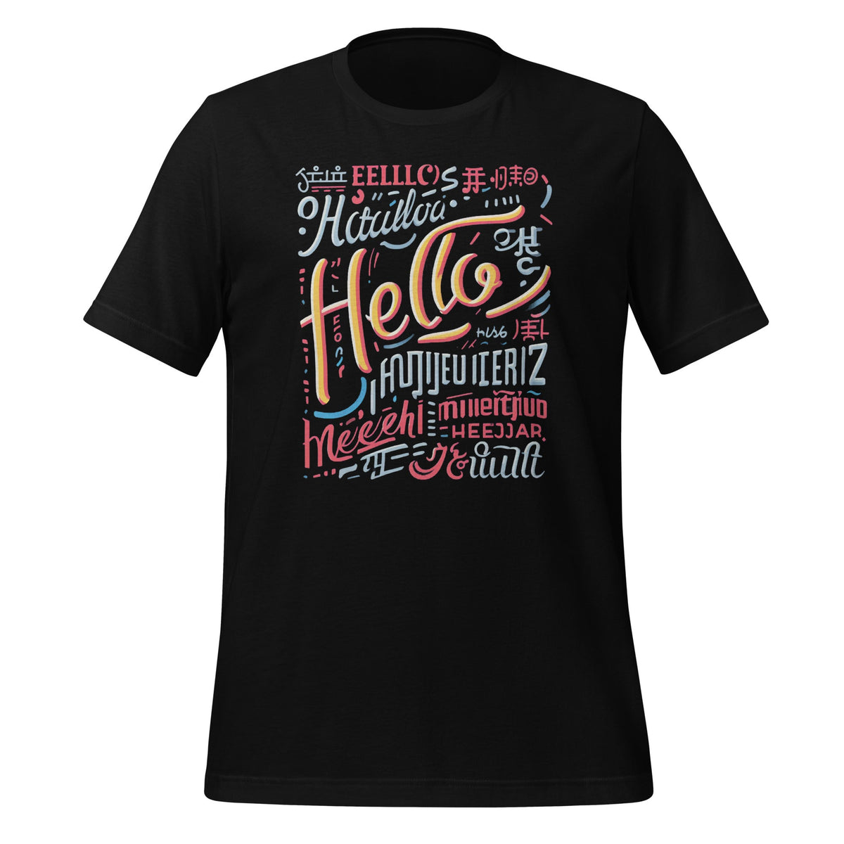 Hello in 22 Different Languages Word ESL World Day Unisex product image 1