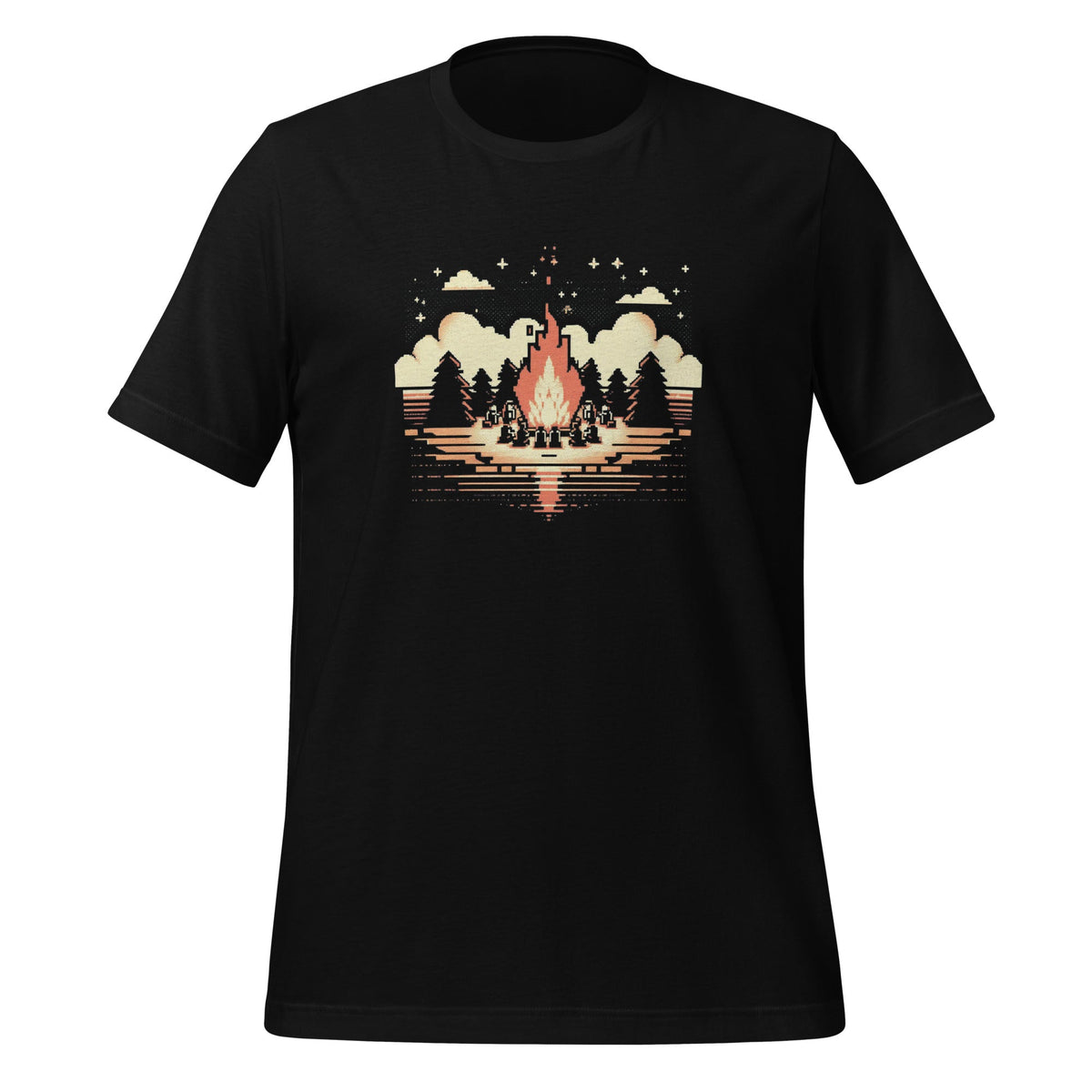 Campfire Pixelated Roasting Marshmallows Pixel Graphics product image 1
