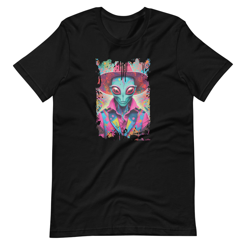Alien Pink Cowboy Hat Paint Drip Cowgirl Unisex T-Shirt