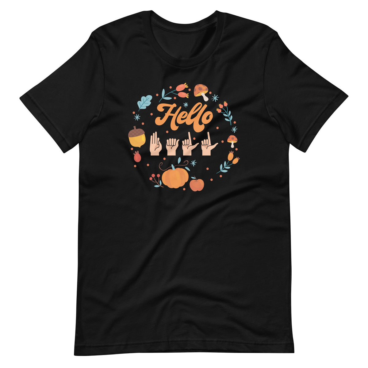 ASL American Sign Language Hello Fall Autumn Season Design product image 6