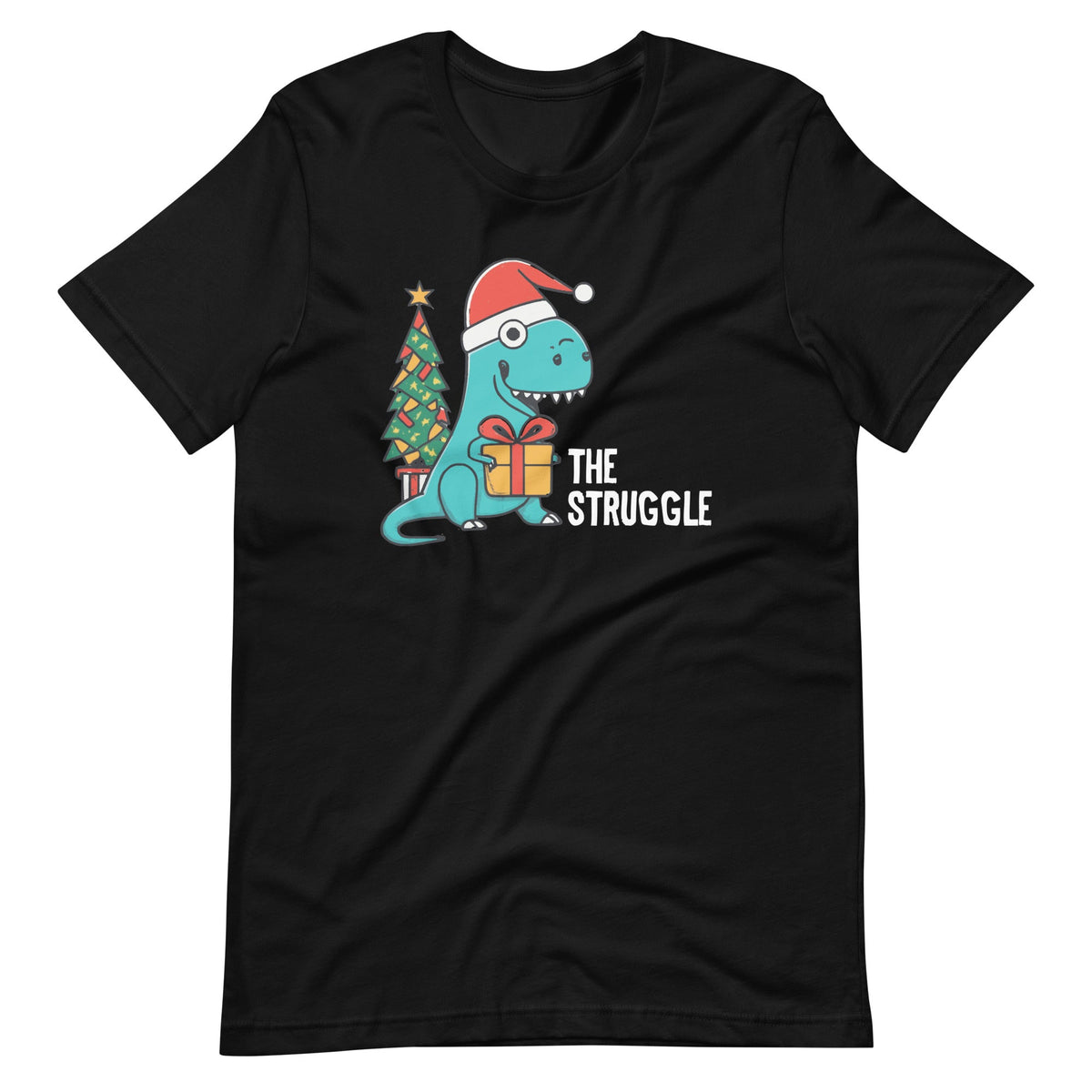 Dinosaur Christmas Tree Rex Struggle Xmas Pajamas Unisex product image 6