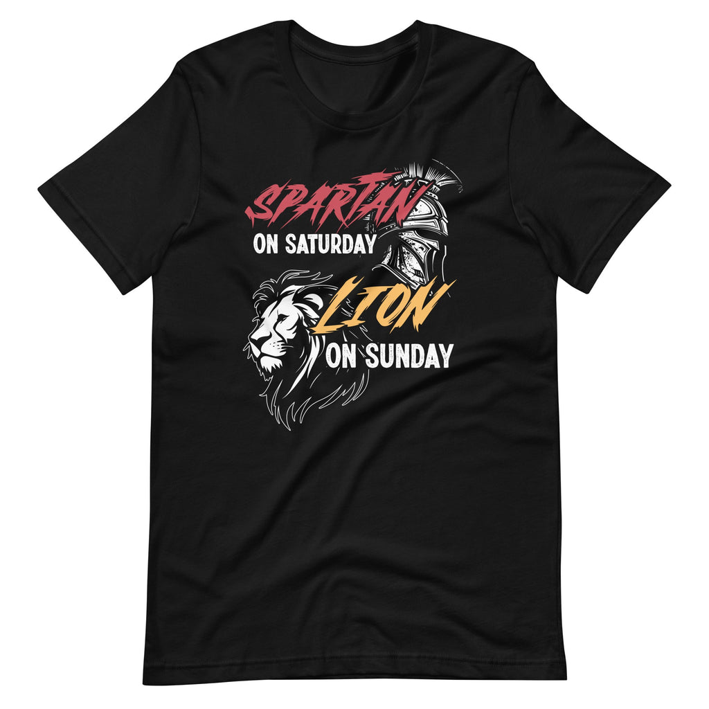 Spartan on Saturday Lion on Sunday Football Fans Vintage product image 6